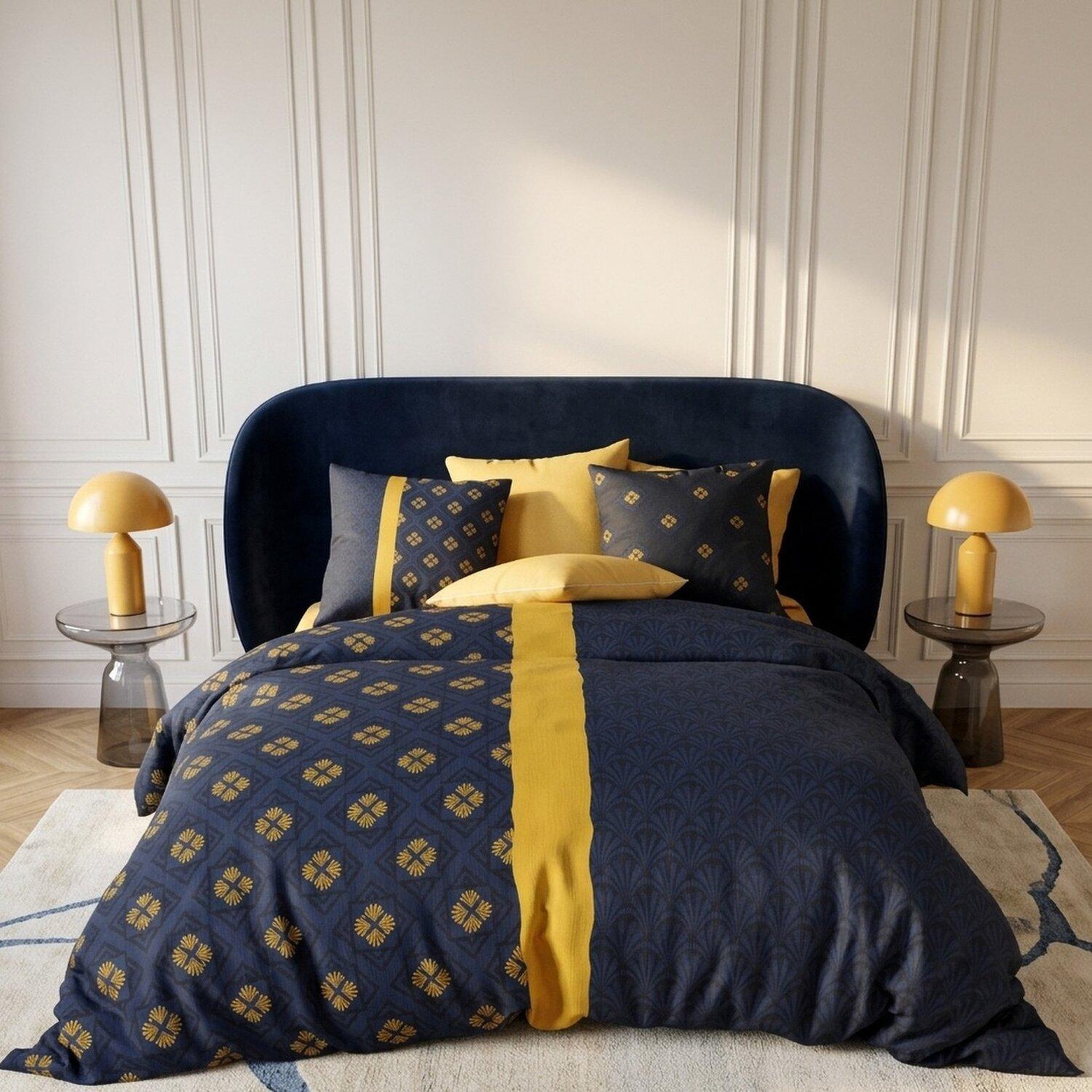 Voir la diapositive 3 : ATELIER DU COTON Parure housse de couette 100%coton 57fils nil