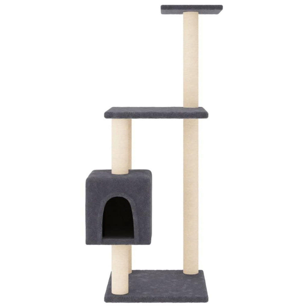 VIDAXL Arbre a chat avec griffoirs en sisal gris fonce 104 cm