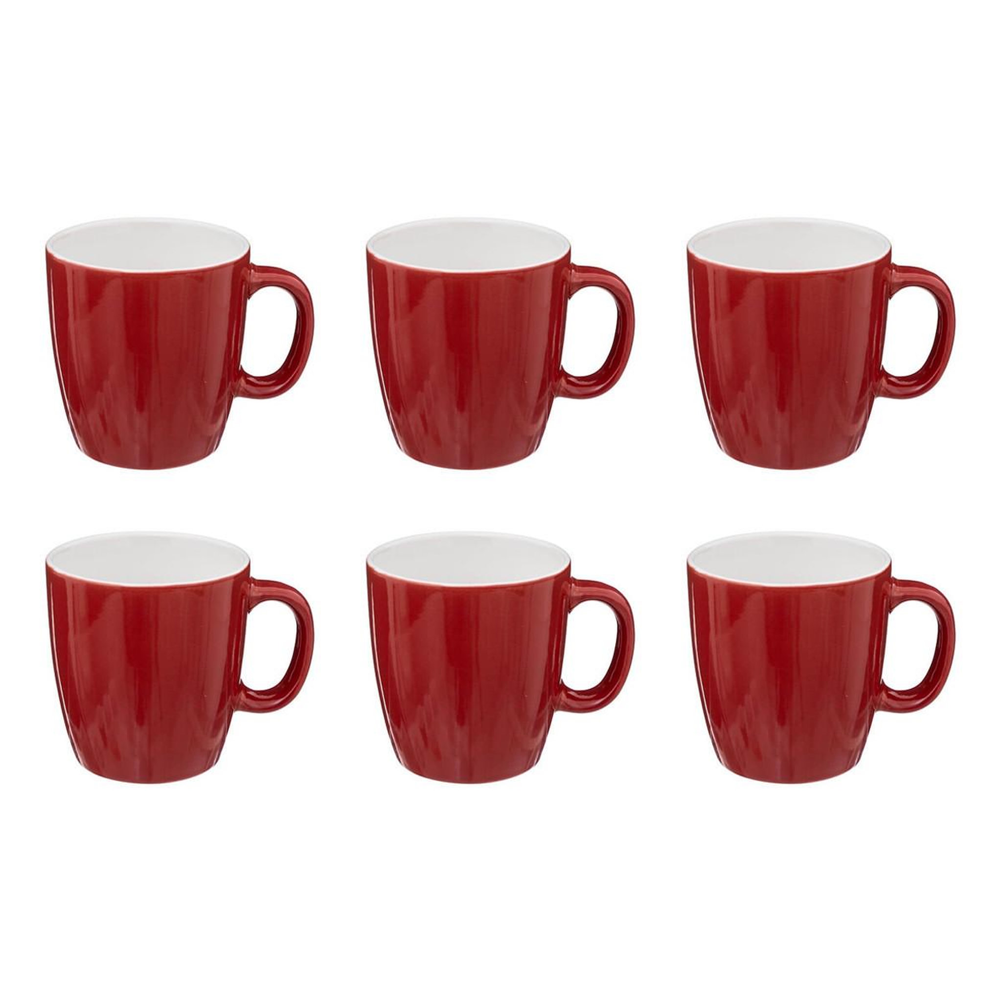 SECRET DE GOURMET Lot de 6 mugs  colorama  18cl rouge