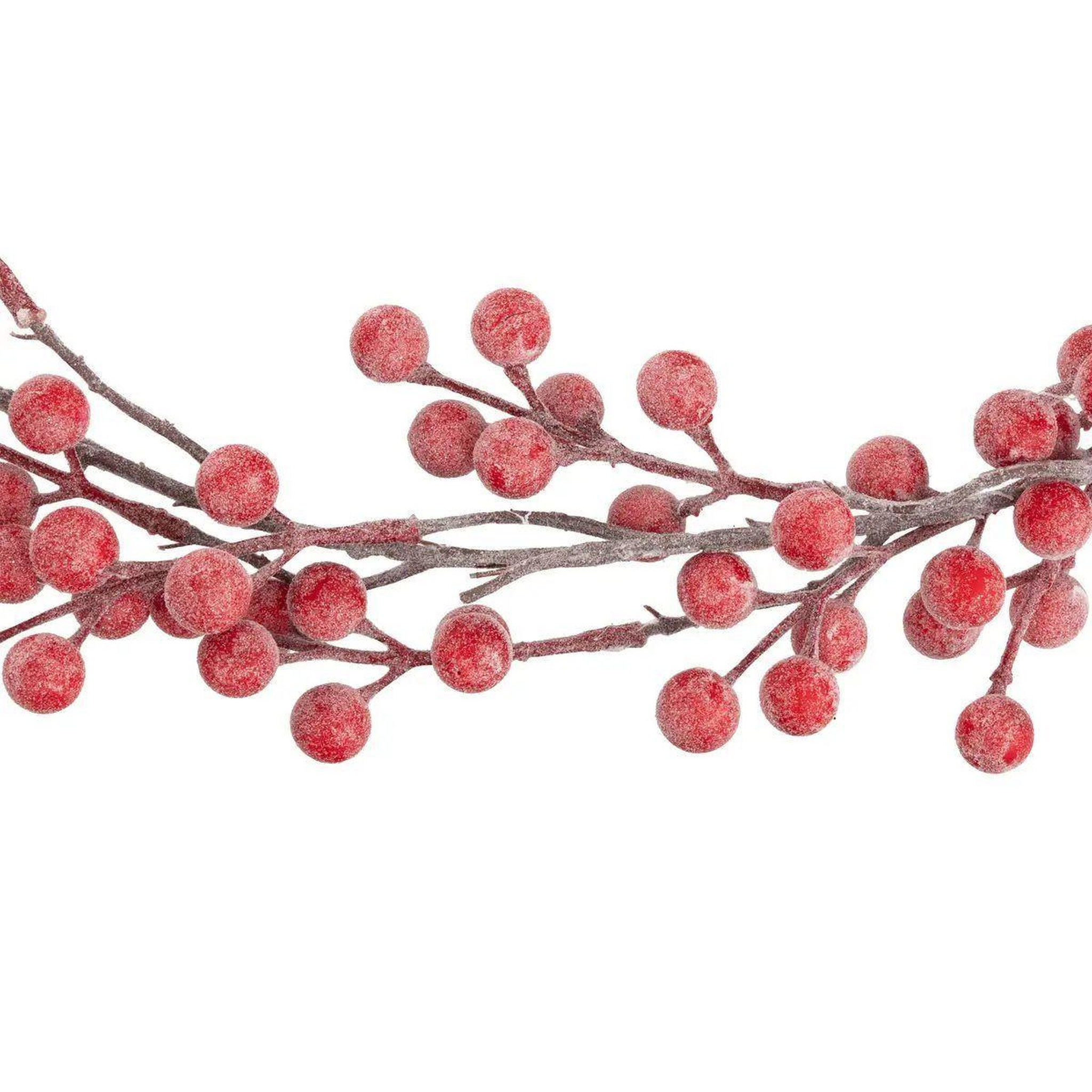 Voir la diapositive 2 : ATMOSPHERA Guirlande de noël déco  baies  190cm rouge
