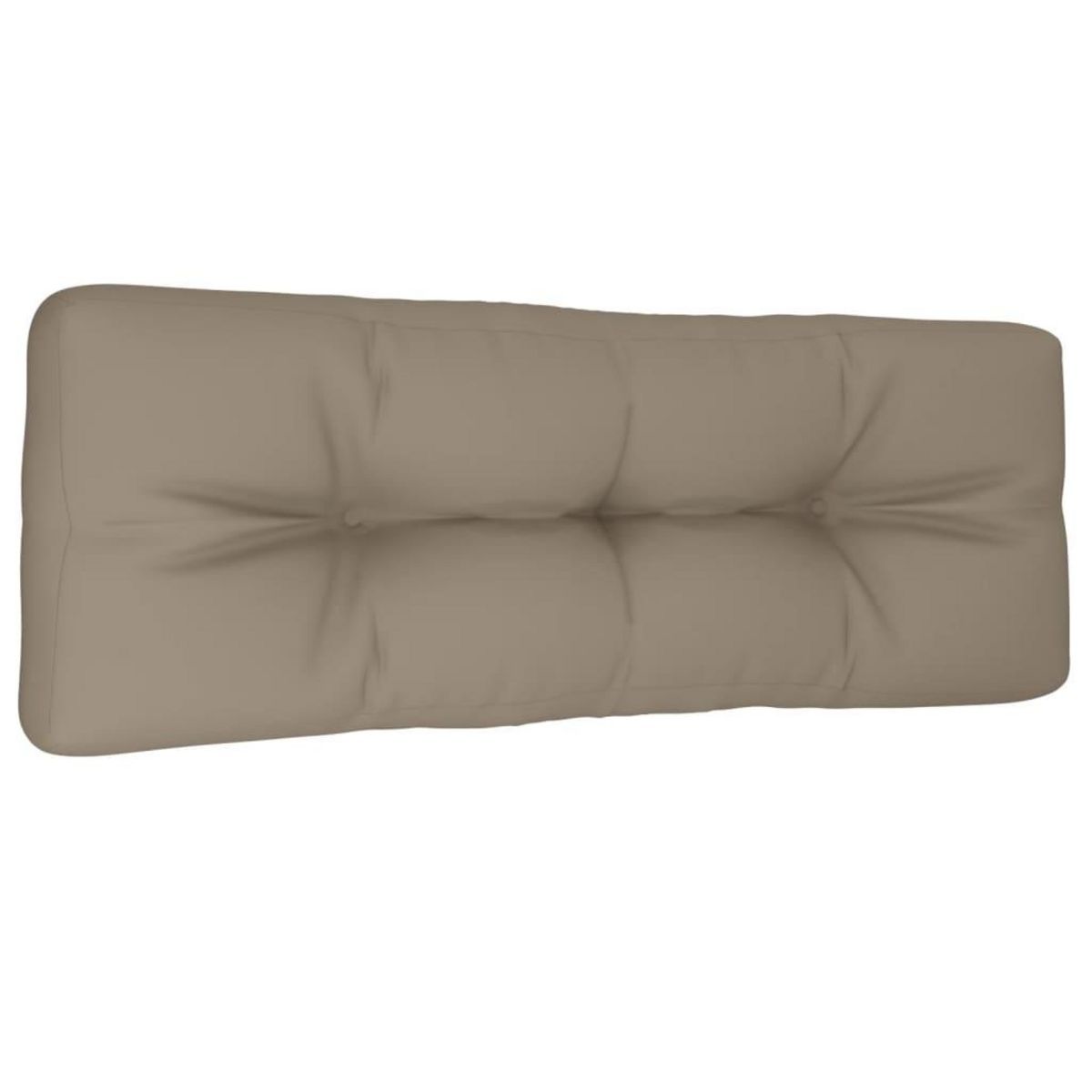 VIDAXL Coussin de palette taupe 120x40x12 cm tissu