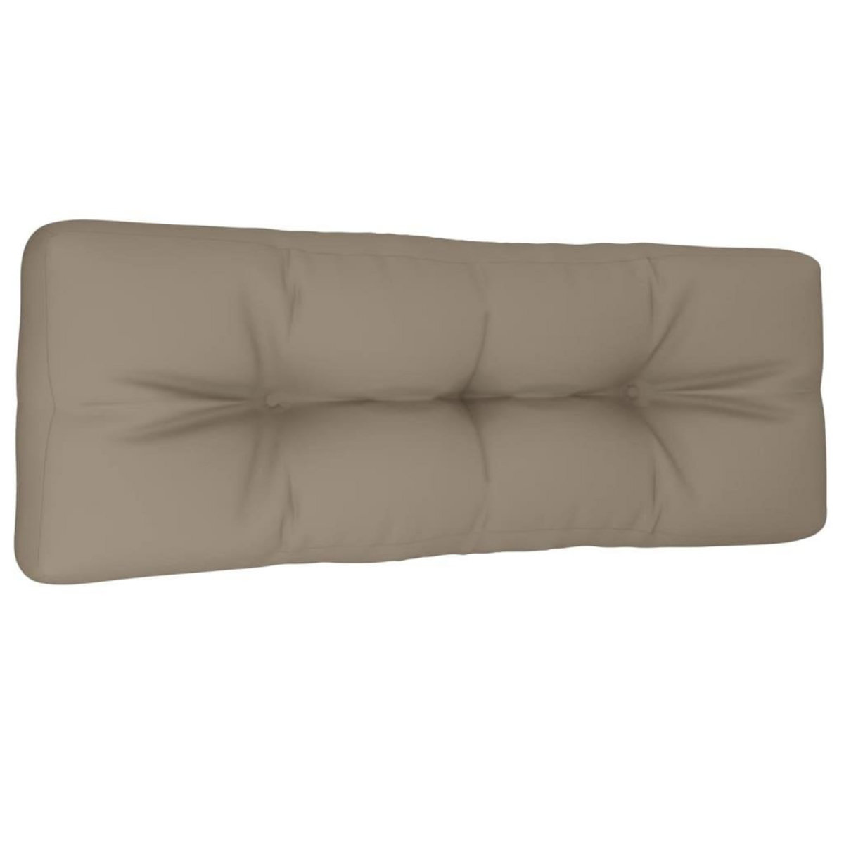 VIDAXL Coussin de palette taupe 120x40x12 cm tissu