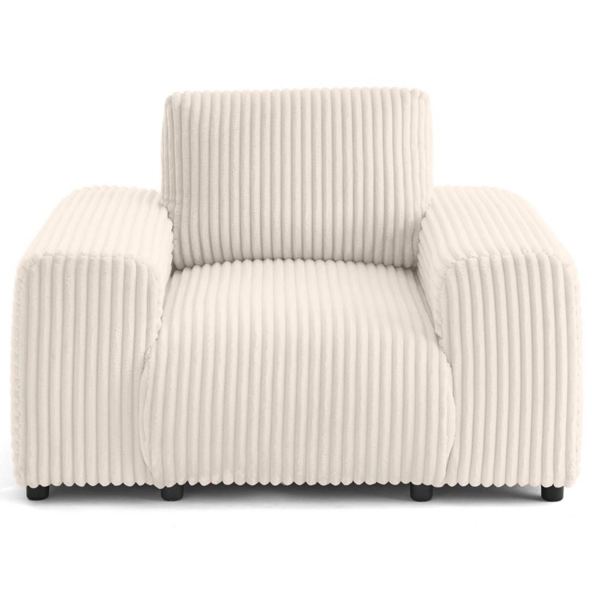 LISA DESIGN Garance - fauteuil en velours côtelé grosses côtes