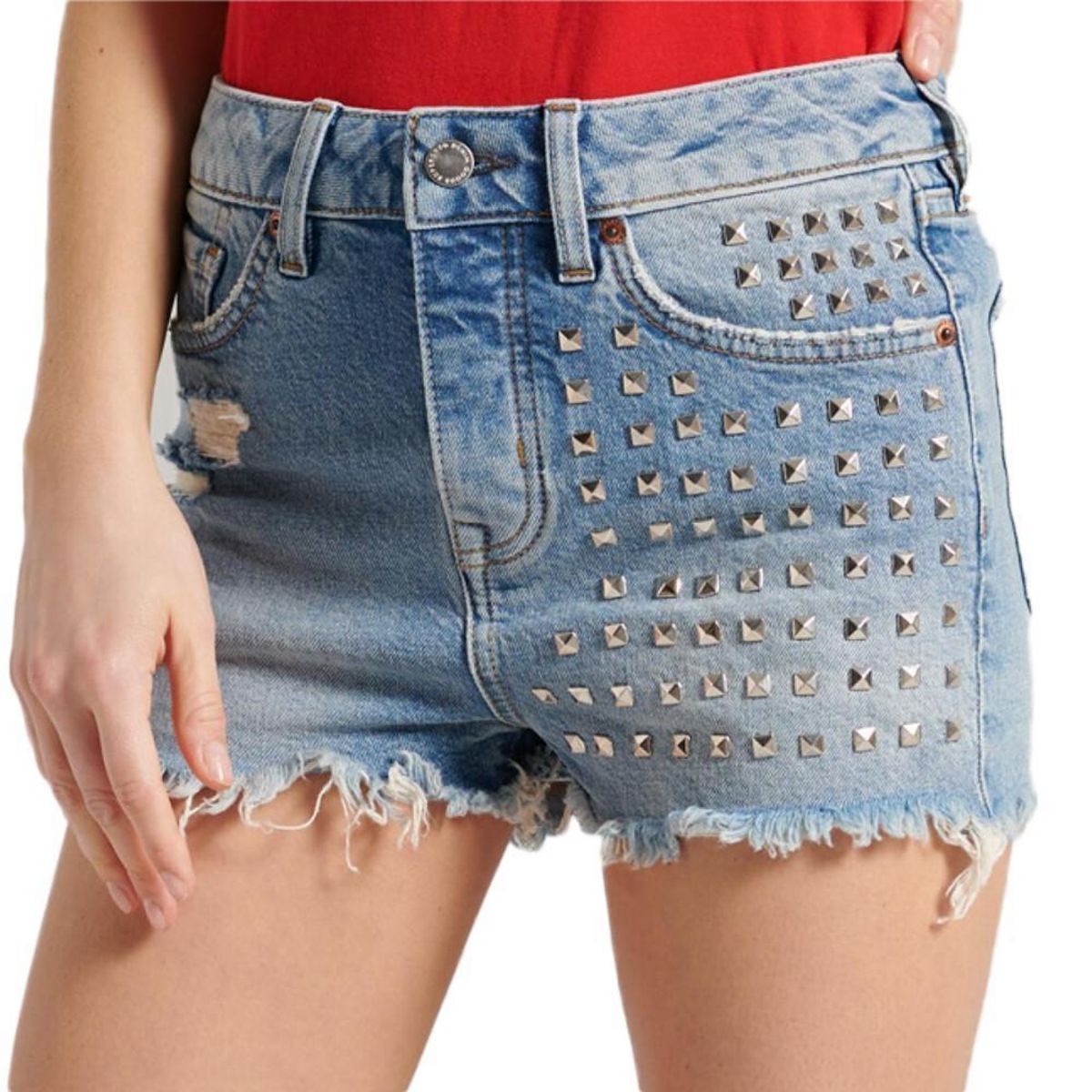 SUPERDRY Short en Jean à clous  Femme Superdry Skinny Hot
