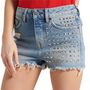 Voir la diapositive 1 : SUPERDRY Short en Jean à clous  Femme Superdry Skinny Hot