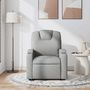 Voir la diapositive 3 : VIDAXL Fauteuil de massage inclinable Gris clair Tissu