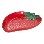 SECRET DE GOURMET Coupelle en Dolomite  Fraise  21cm Rouge