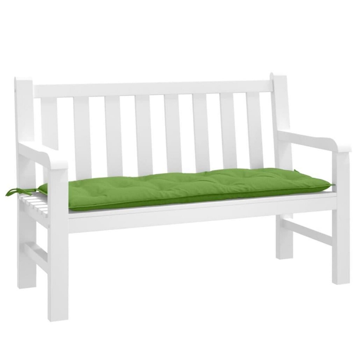 VIDAXL Coussin de banc de jardin vert melange 120x50x7 cm tissu