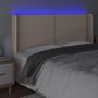 Voir la diapositive 4 : VIDAXL Tete de lit a LED Cappuccino 163x16x118/128 cm Similicuir