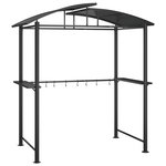 VIDAXL Gazebo BBQ et etageres laterales anthracite 210x114x230cm acier