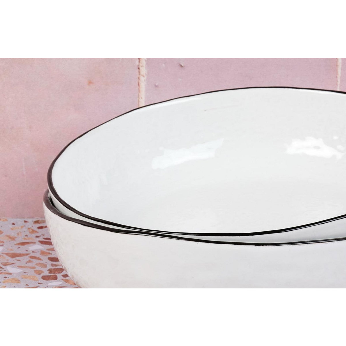 BJORN Assiette creuse PURE Ø21,5cm - 4 pièces - Blanc Neige