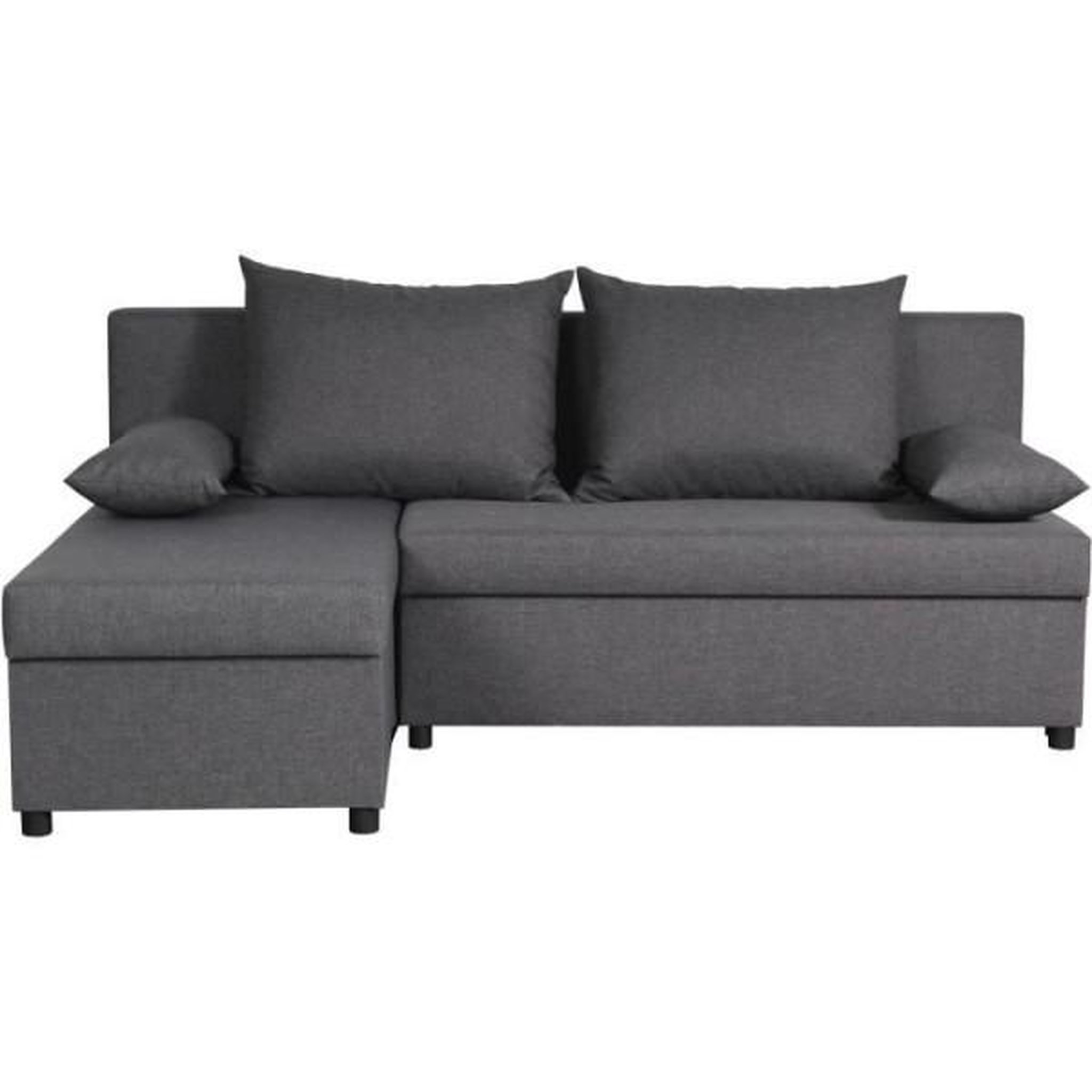 MARKET24 Canapé d'angle réversible – Tissu Gris – L 192 x P 143 x H 79 cm – JOSS - Fabriqué en Ukraine