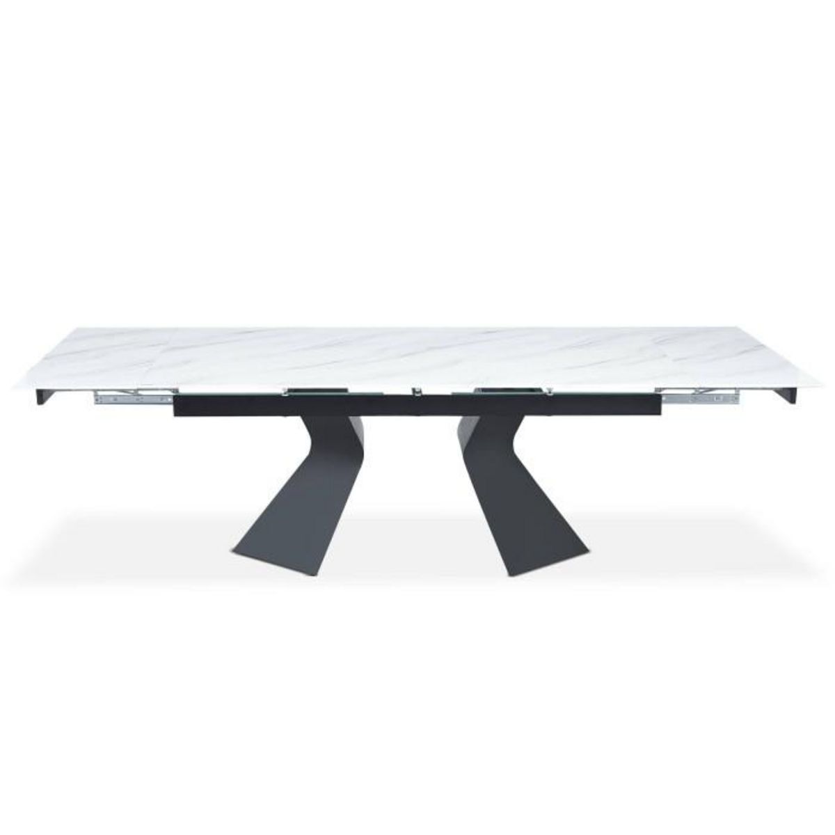Paris Prix Table à Manger Extensible  Lynda  180-260cm Blanc & Noir