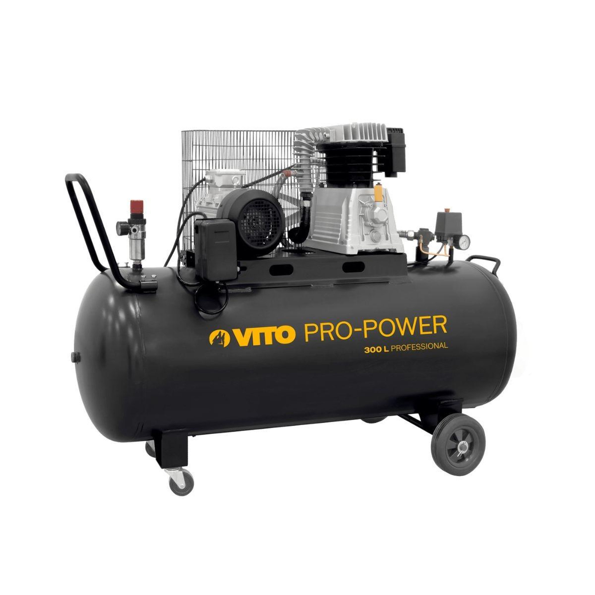 Voir la diapositive 2 : VITO Compresseur d'air 300L Courroie 10 Bar 4000W 5.5CV 500L/min 380V VITO