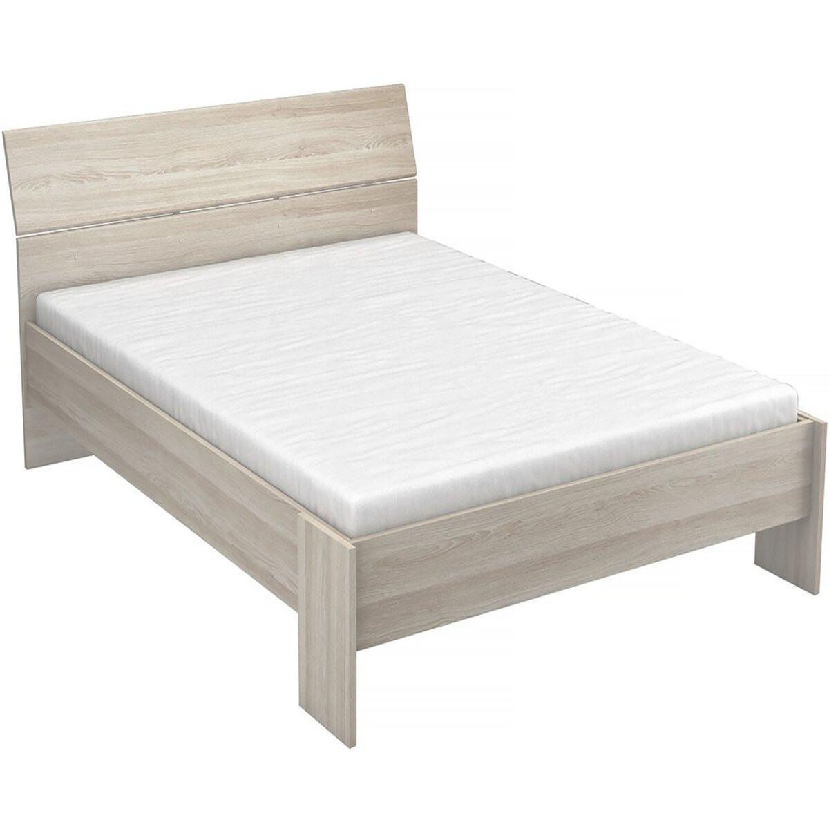 Habitat et Jardin Lit Double en bois  Pricy  - 140 x 200 cm - Beige
