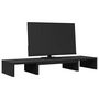 Voir la diapositive 3 : VIDAXL Support de moniteur élévateur réglable noir bois d ingénierie