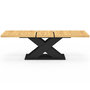 Voir la diapositive 3 : ID MARKET Table à manger extensible rectangle ALICIA 8-12 personnes bois et noir 200-250 cm