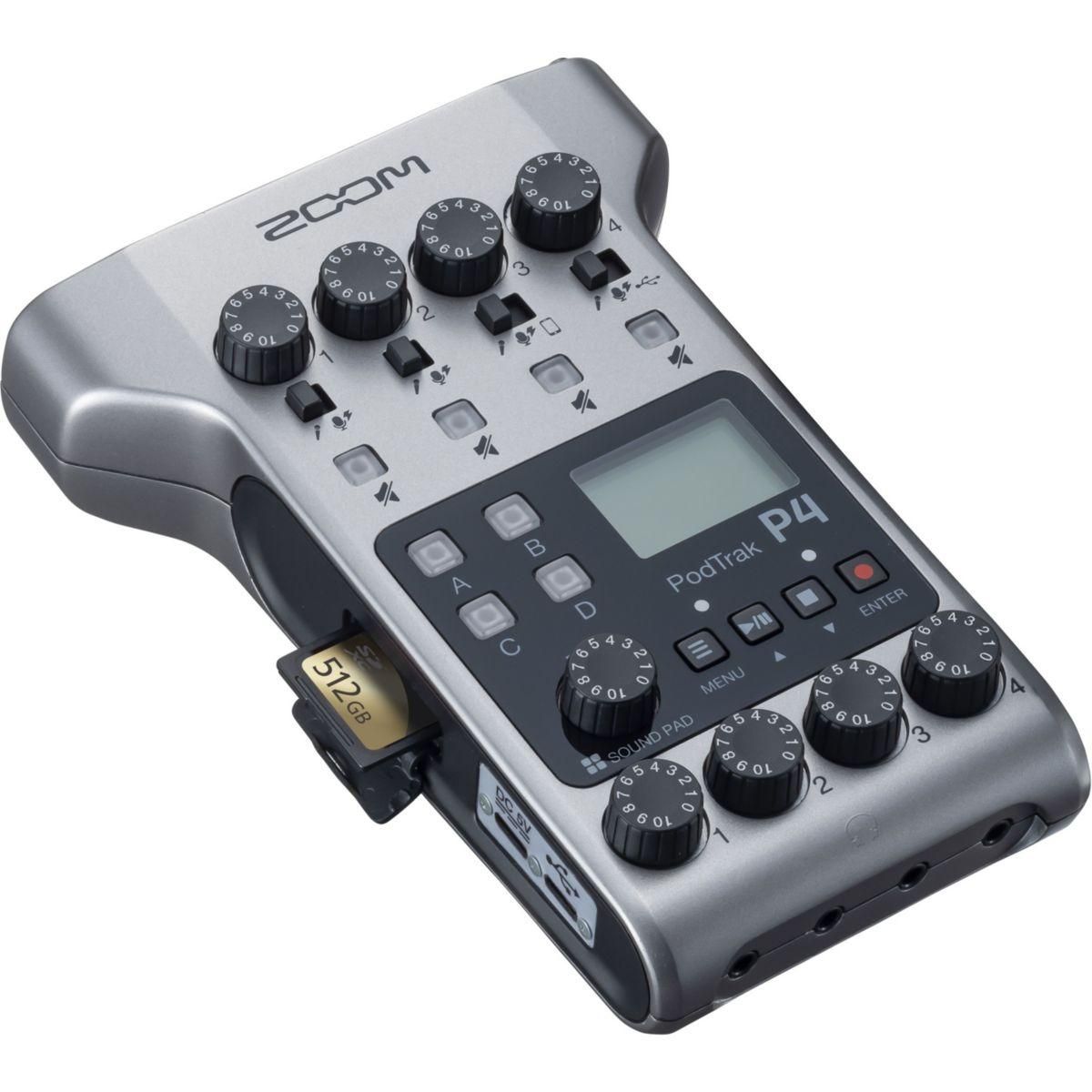 ZOOM Enregistreur audio P4 Podtrack Interface