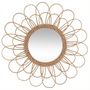 Voir la diapositive 2 : ATMOSPHERA Miroir en rotin fleur D 56 cm