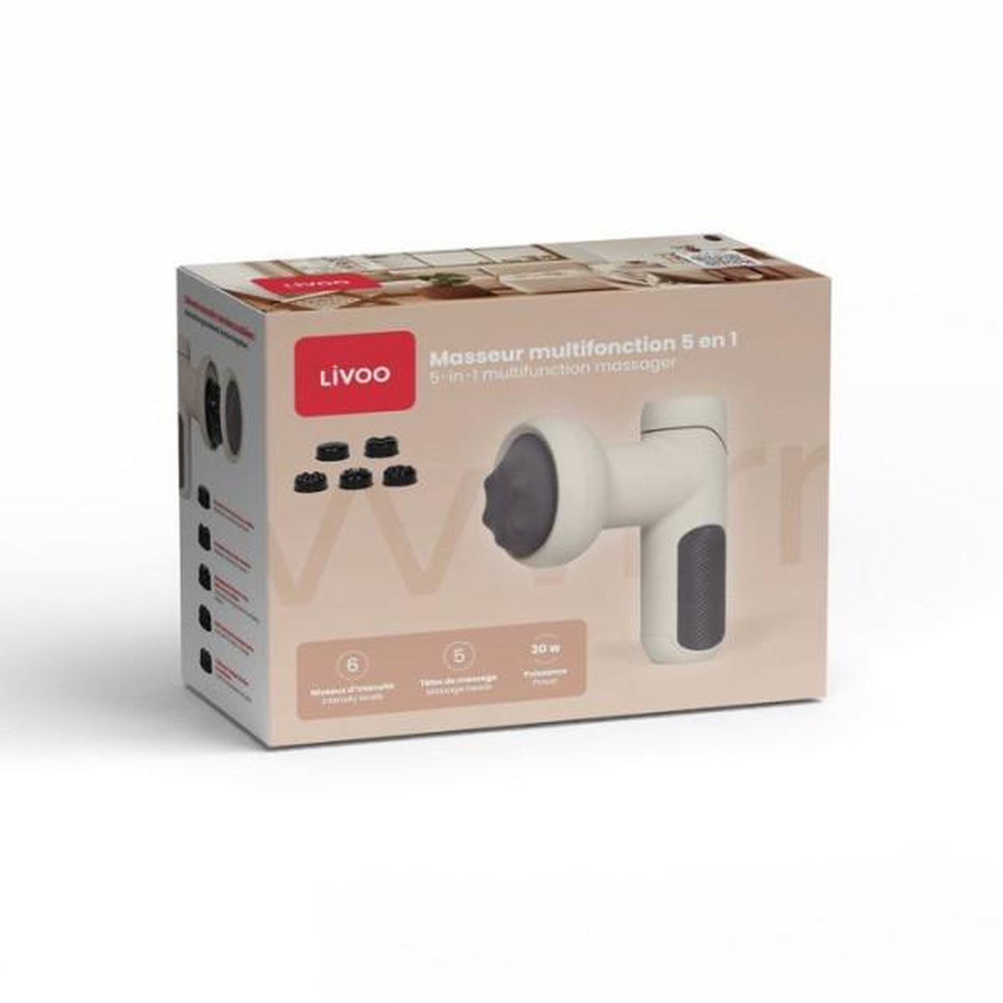Voir la diapositive 6 : LIVOO Masseur multifonction 5en1 30w - dos222c
