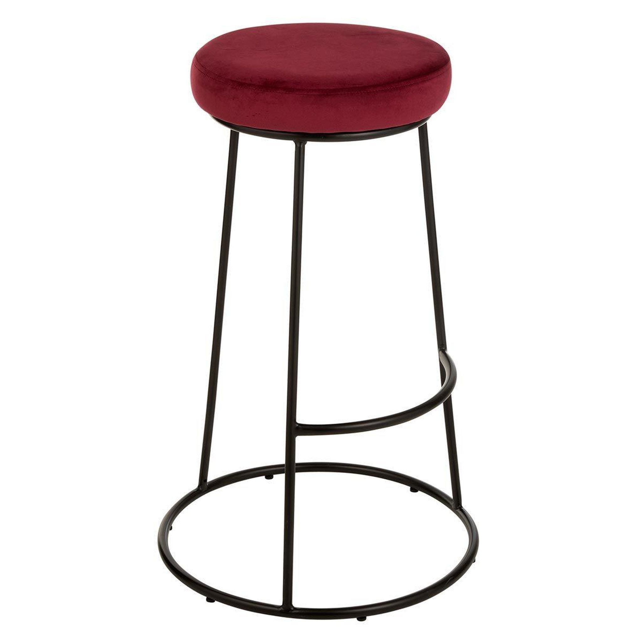 Voir la diapositive 3 : J-LINE Galette de chaise ronde  assise  34cm rouge