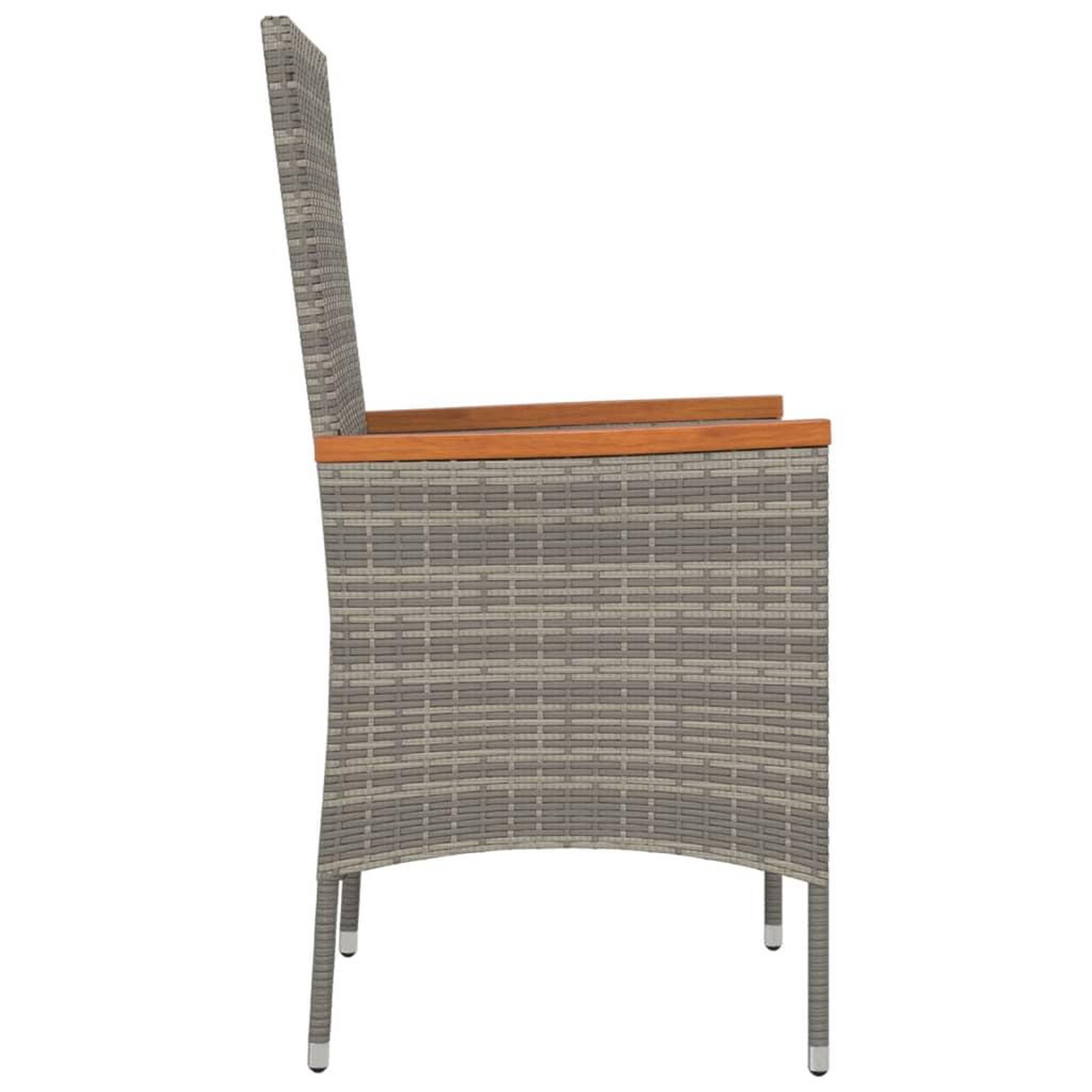 Voir la diapositive 5 : VIDAXL Chaises de jardin avec coussins lot de 2 Resine tressee Gris