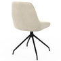 Voir la diapositive 4 : ID MARKET Lot de 4 chaises pivotantes THALYA en velours beige avec accoudoirs