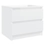 Voir la diapositive 2 : VIDAXL Table de chevet Blanc brillant 50x39x43,5 cm Agglomere