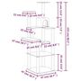Voir la diapositive 6 : VIDAXL Arbre a chat avec griffoirs en sisal Creme 153 cm