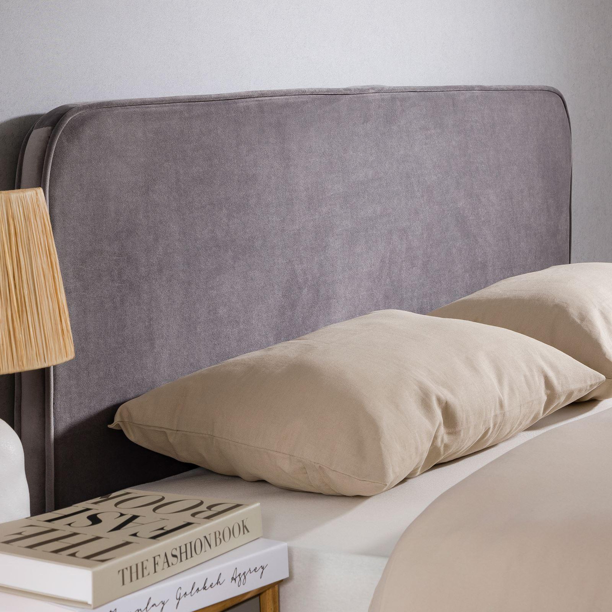 Voir la diapositive 5 : IDIMEX Tête de lit NOVARE 160 avec fixation murale, en tissu