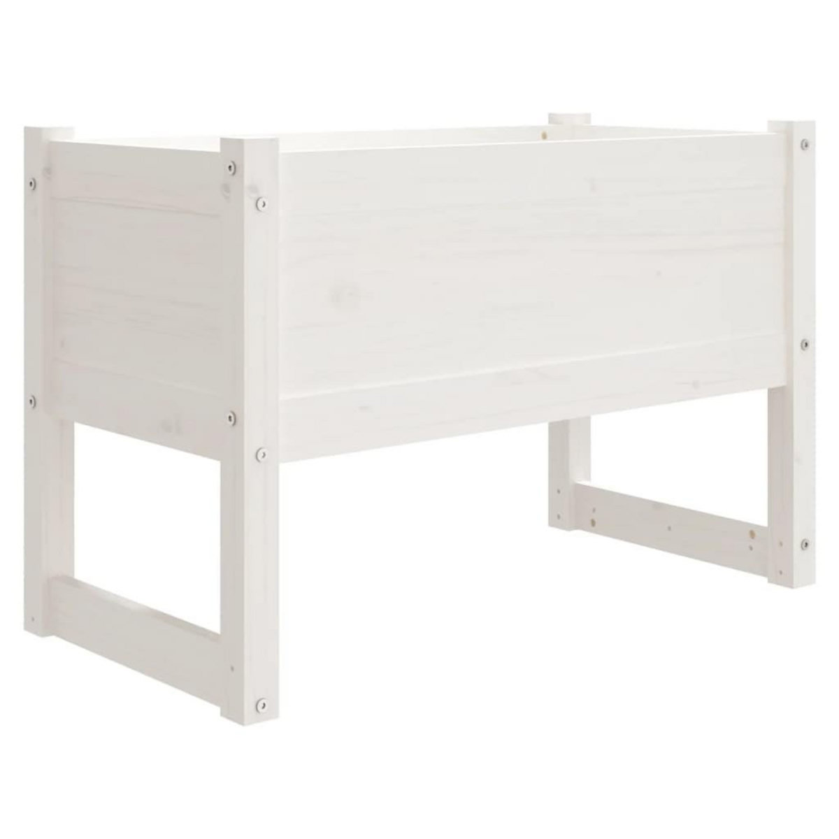 VIDAXL Jardiniere Blanc 78x40x52 cm Bois massif de pin