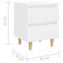 Voir la diapositive 6 : VIDAXL Table de chevet avec pieds en pin Blanc brillant 40x35x50 cm