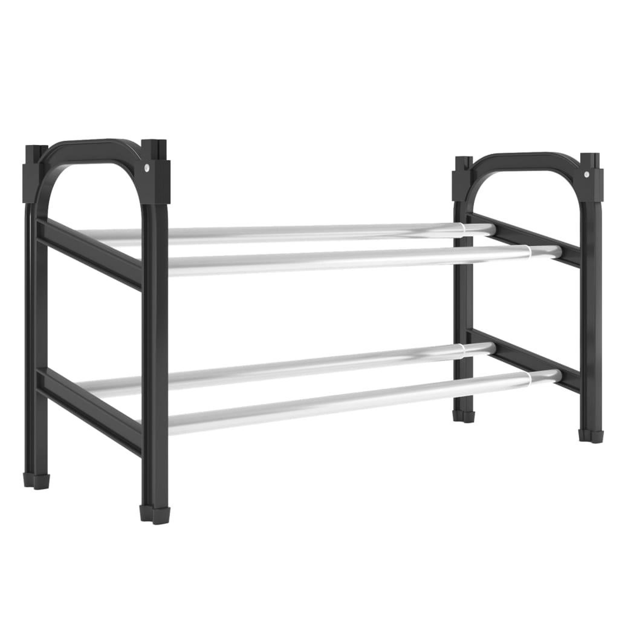 VIDAXL Meuble a chaussures extensible avec 2 etageres 119x24x37 cm
