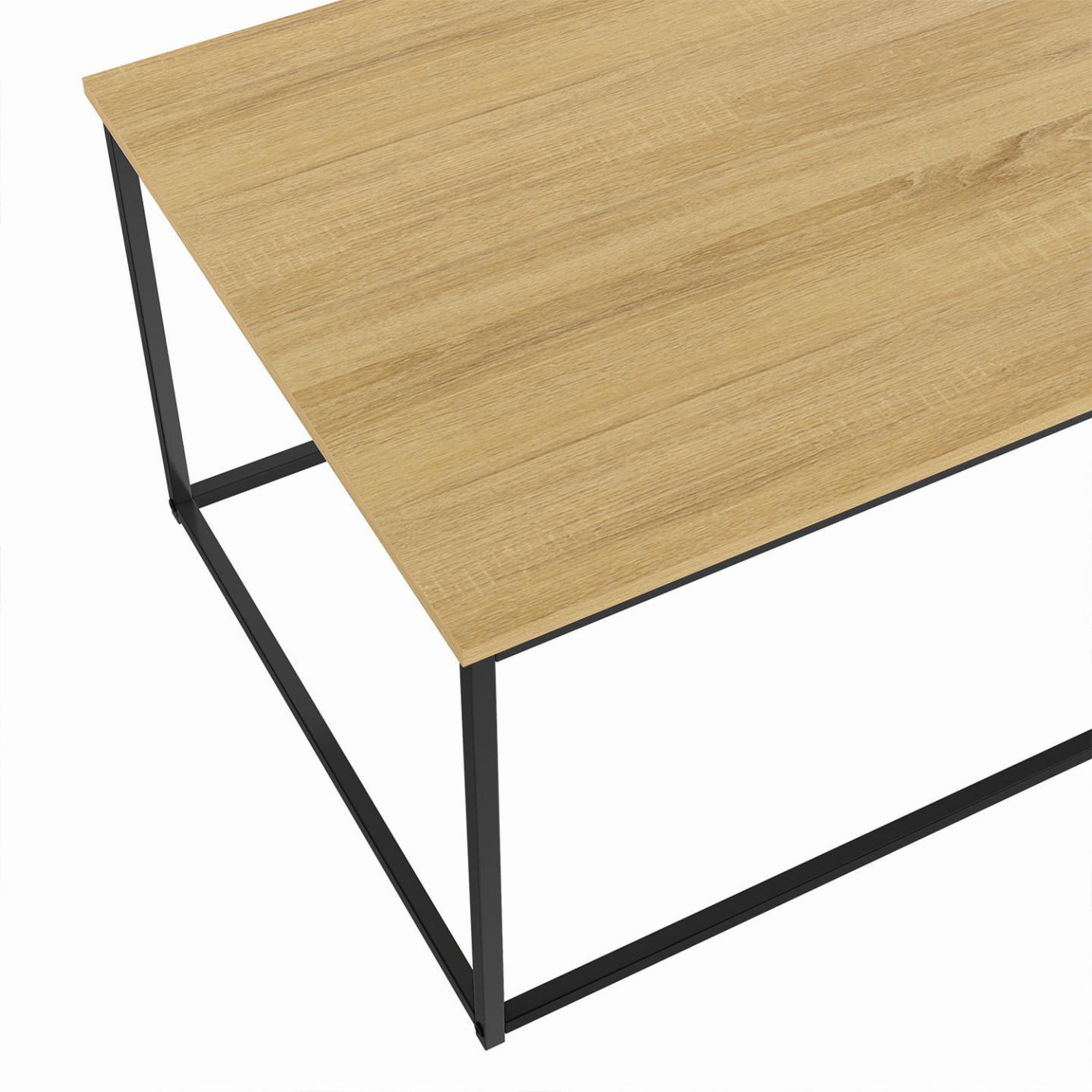 Voir la diapositive 5 : ID MARKET Table basse rectangulaire detroit 113 cm design industriel bois et métal