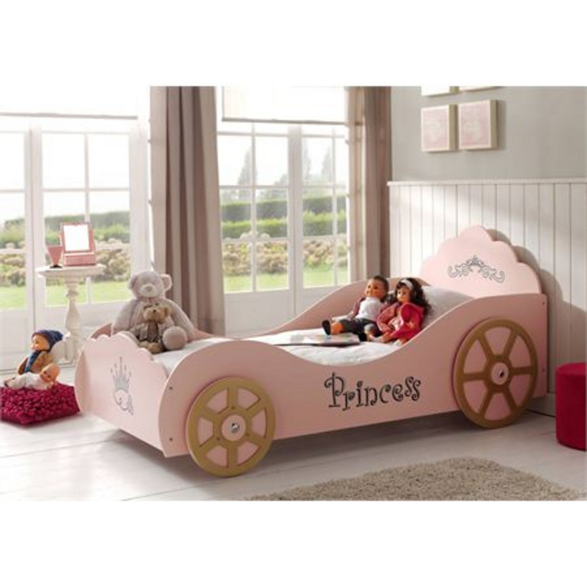 Lit voiture enfant PRINCESSE 90 x 200 cm