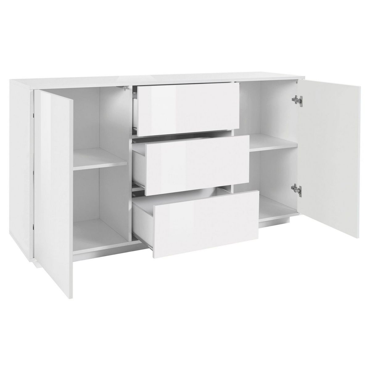 Buffet moderne 2 portes 3 tiroirs 160 cm LUCERA