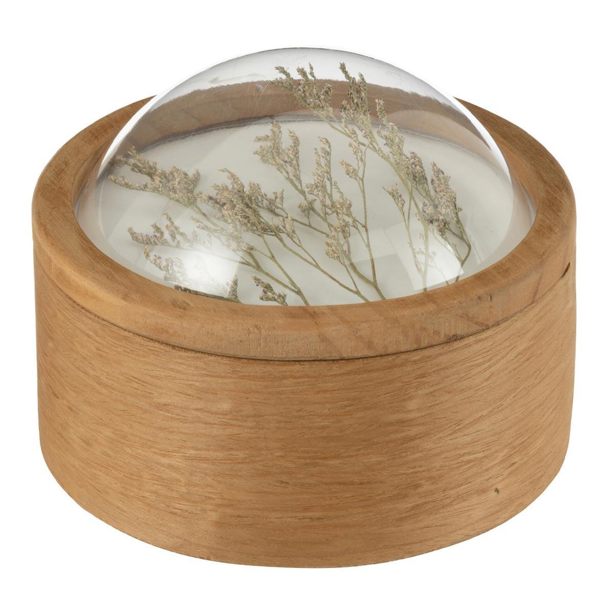 J-LINE Boîte déco en bois  cereal  16cm naturel