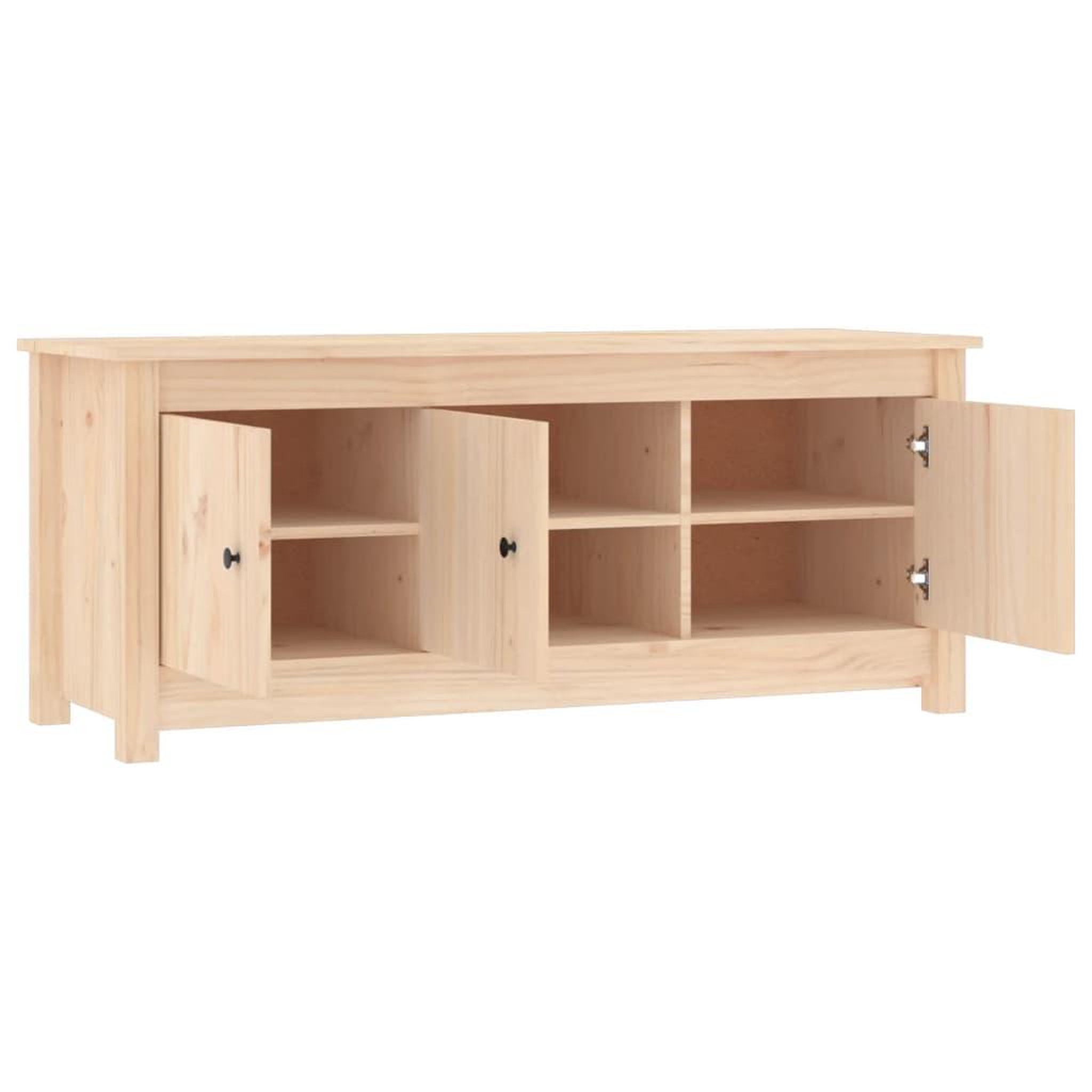 Voir la diapositive 4 : VIDAXL Armoire a chaussures 110x38x45,5 cm Bois de pin massif