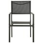Voir la diapositive 3 : VIDAXL Chaises de jardin lot de 4 Textilene et acier Noir anthracite