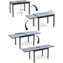 Voir la diapositive 4 : Habitat et Jardin Table jardin en aluminium extensible  Lagos  - 200/320 x 105 x 76 cm - Gris