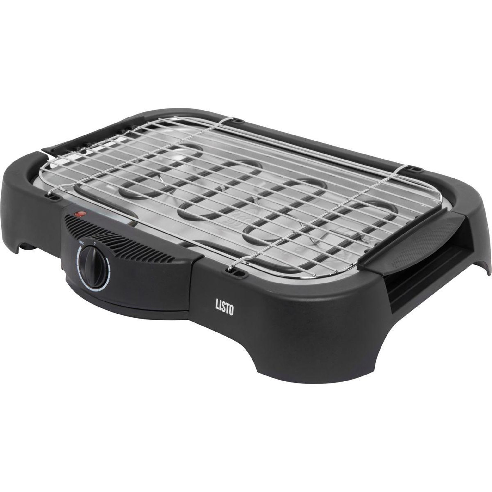 Voir la diapositive 2 : Listo Barbecue électrique bat l7 noir à poser, 40x24.5 cm