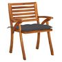 Voir la diapositive 4 : VIDAXL Chaises de jardin avec coussins lot de 4 Bois de teck solide