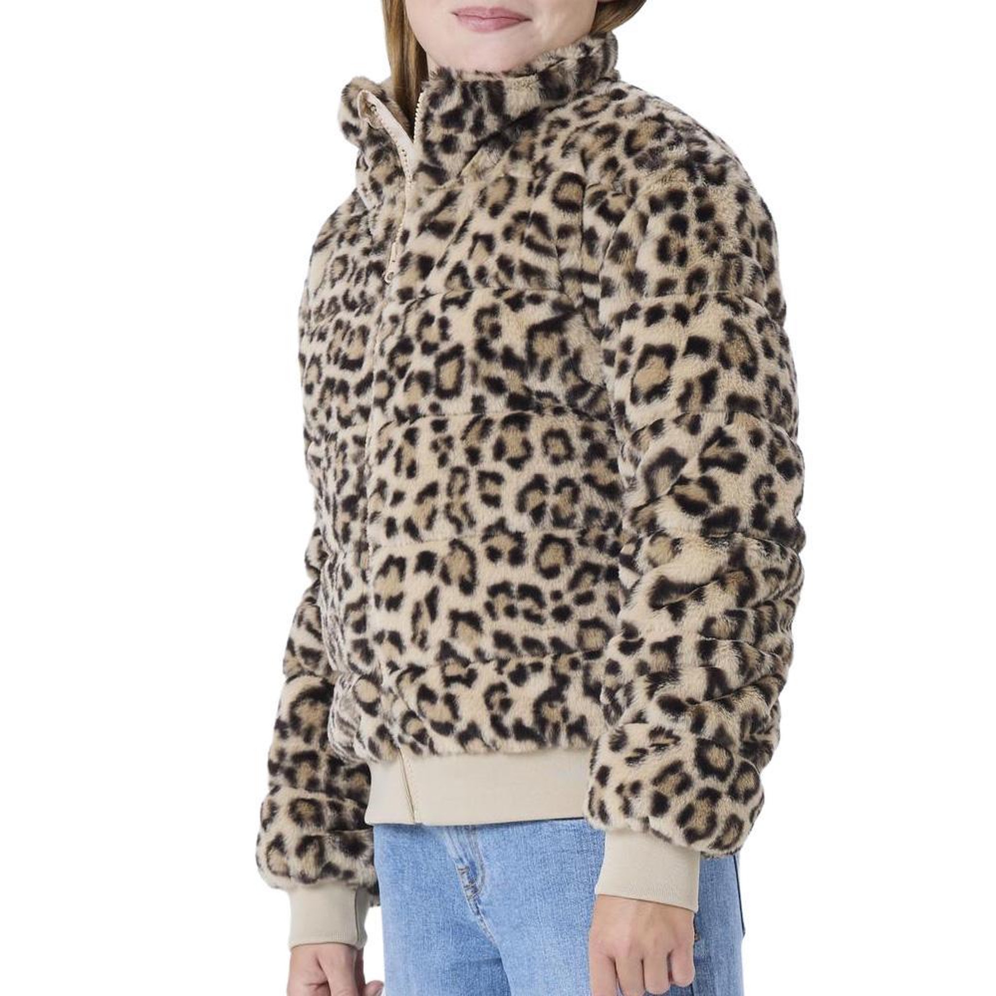 NAME IT Veste en fausse fourrure léopard fille name it mila. Coloris disponibles : Beige