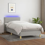 Voir la diapositive 2 : VIDAXL Sommier a lattes de lit avec matelas et LED Gris clair 90x190cm