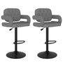 Voir la diapositive 2 : VIDAXL Tabourets de bar lot de 2 gris clair tissu