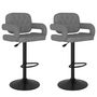 Voir la diapositive 2 : VIDAXL Tabourets de bar lot de 2 gris clair tissu