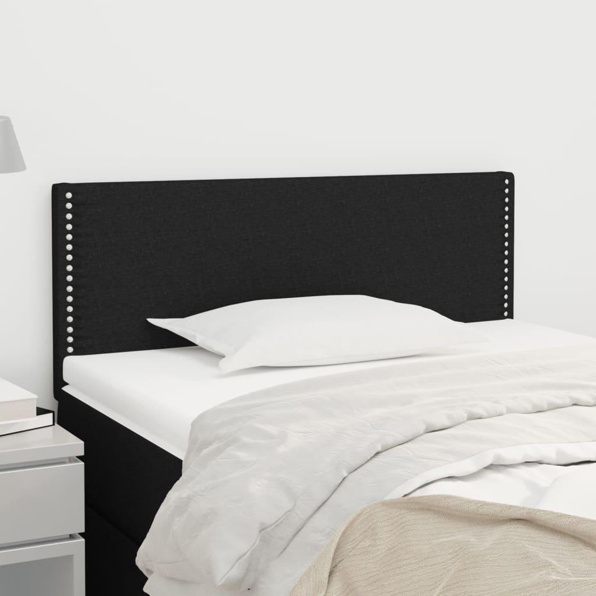 Voir la diapositive 1 : VIDAXL Tete de lit Noir 100x5x78/88 cm Tissu