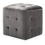 Voir la diapositive 6 : VIDAXL 2 pcs Poufs Gris 30 x 30 x 30 cm Tissu velours