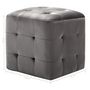Voir la diapositive 6 : VIDAXL 2 pcs Poufs Gris 30 x 30 x 30 cm Tissu velours