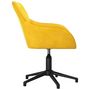Voir la diapositive 4 : VIDAXL Chaise pivotante de bureau Jaune Velours